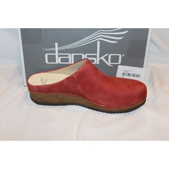 DANSKO WOMEN'S MARIELLA SUEDE MILLED NUBUCK CLOGS CAYENNE NIB EU 41 - Picture 5 of 6